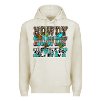 Oatmeal Heather Western Howdy Howdy Howdy Premium Hoodie - HowdyJamesFarm