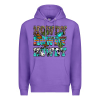 Purple Western Howdy Howdy Howdy Premium Hoodie - HowdyJamesFarm