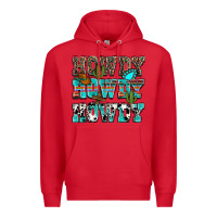 Red Western Howdy Howdy Howdy Premium Hoodie - HowdyJamesFarm
