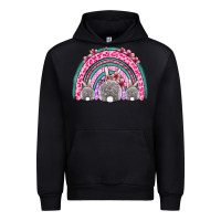 Black Easter bunny rainbow Urban Hoodie - OliviaCreatesArt