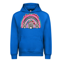 Cobalt Easter bunny rainbow Urban Hoodie - OliviaCreatesArt