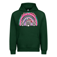 Forest Green Easter bunny rainbow Urban Hoodie - OliviaCreatesArt