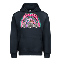 Navy Easter bunny rainbow Urban Hoodie - OliviaCreatesArt