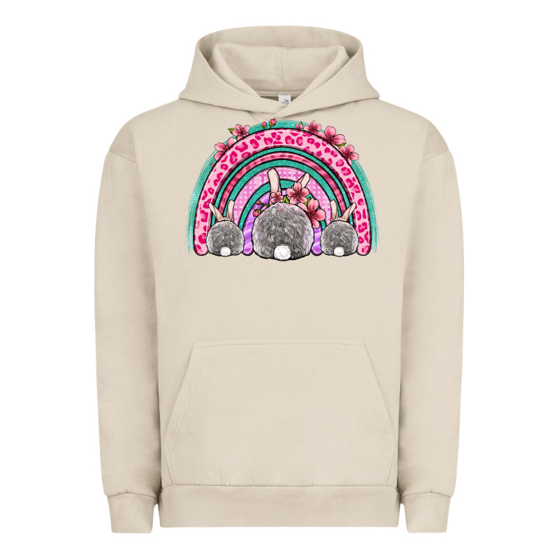 Easter Bunny Rainbow Urban Hoodie by OliviaCreatesArt | Teevron
