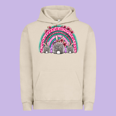 Easter Bunny Rainbow Urban Hoodie Designed By Oliviacreatesart