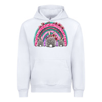 White Easter bunny rainbow Urban Hoodie - OliviaCreatesArt