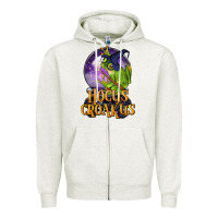 Oatmeal Heather Hocus Croakus Frog Zipper Hoodie - LillyAllenDesigns