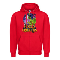 Red Hocus Croakus Frog Zipper Hoodie - LillyAllenDesigns