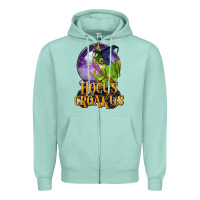 Seafoam Hocus Croakus Frog Zipper Hoodie - LillyAllenDesigns