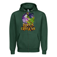 Sports Green Hocus Croakus Frog Zipper Hoodie - LillyAllenDesigns