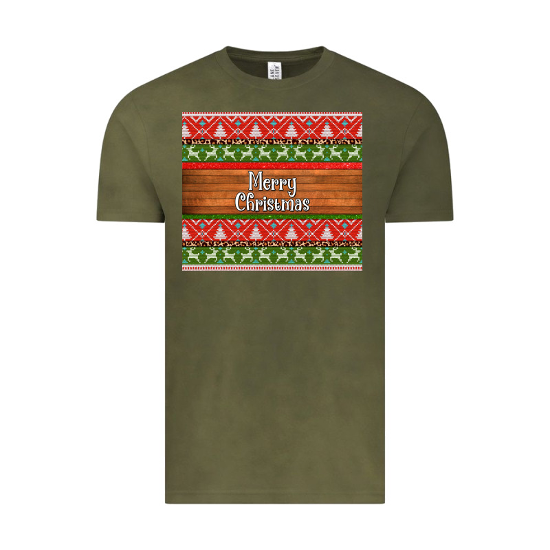 Merry Christmas Knitted Reindeer Pattern Vintage Tee by Jasminsmagicworld | Teevron