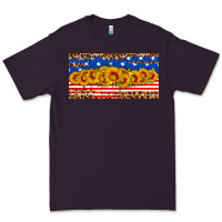 Plum usa flag sunflowers license plate Premium Tee - HRA Design Shop