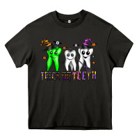 Asphalt trick or teeth Heavy Core Tee - CowhideDigitalArt