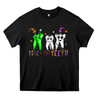 Black trick or teeth Heavy Core Tee - CowhideDigitalArt