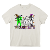 Cream trick or teeth Heavy Core Tee - CowhideDigitalArt