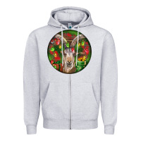 Heather Grey Spanish Goat Christmas Ornament Zipper Hoodie - LillyAllenDesigns
