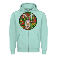 Seafoam Spanish Goat Christmas Ornament Zipper Hoodie - LillyAllenDesigns