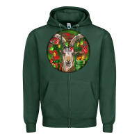 Sports Green Spanish Goat Christmas Ornament Zipper Hoodie - LillyAllenDesigns