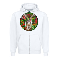 White Spanish Goat Christmas Ornament Zipper Hoodie - LillyAllenDesigns