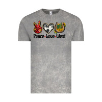 Cloud Rock peace love west Vintage Tee - BarkalooDesign