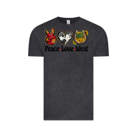 Vintage Black peace love west Vintage Tee - BarkalooDesign