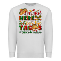 Dove Grey I'm just here for the tacos #cincodemayo Premium Sweatshirt - NancyCooperArtShop