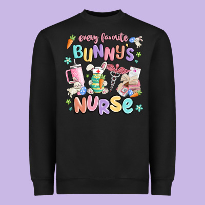 Every Favorite Bunnys Nurse Heavyweight Sweatshirt Designed By Maliassmallbusiness