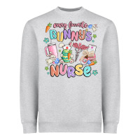 Heather Grey every favorite bunnys nurse Heavyweight Sweatshirt - MaliasSmallBusiness