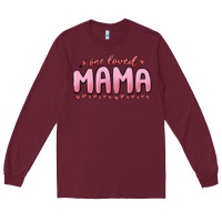 Burgundy one loved mama Long Sleeve Tee - MaliasSmallBusiness