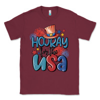 Burgundy hooray for the usa Classic Tee - MaliasSmallBusiness