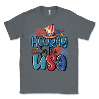 Charcoal Heather hooray for the usa Classic Tee - MaliasSmallBusiness