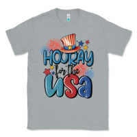 Heather Grey hooray for the usa Classic Tee - MaliasSmallBusiness