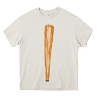 Cream wooden baseball Heavy Core Tee - FaDigitalArtStudio