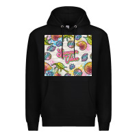 Black summer vibes with sea shells Premium Hoodie - TumblerDesignByShophia
