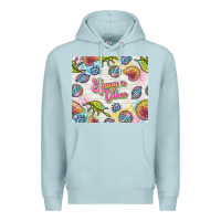 Blue Mist summer vibes with sea shells Premium Hoodie - TumblerDesignByShophia