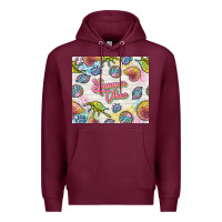Burgundy summer vibes with sea shells Premium Hoodie - TumblerDesignByShophia