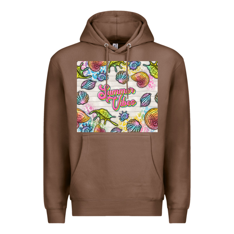 Summer Vibes With Sea Shells Premium Hoodie by TumblerDesignByShophia | Teevron