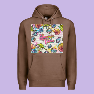 Summer Vibes With Sea Shells Premium Hoodie Designed By Tumblerdesignbyshophia