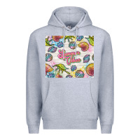 Heather Grey summer vibes with sea shells Premium Hoodie - TumblerDesignByShophia