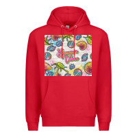 Red summer vibes with sea shells Premium Hoodie - TumblerDesignByShophia