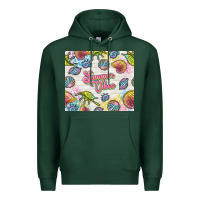 Sports Green summer vibes with sea shells Premium Hoodie - TumblerDesignByShophia