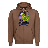 Chestnut Halloween Frog With Crystal Ball Zipper Hoodie - LillyAllenDesigns