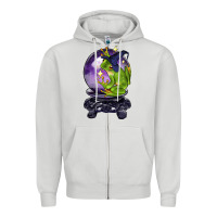 Halloween Frog With Crystal Ball Zipper Hoodie | Teevron