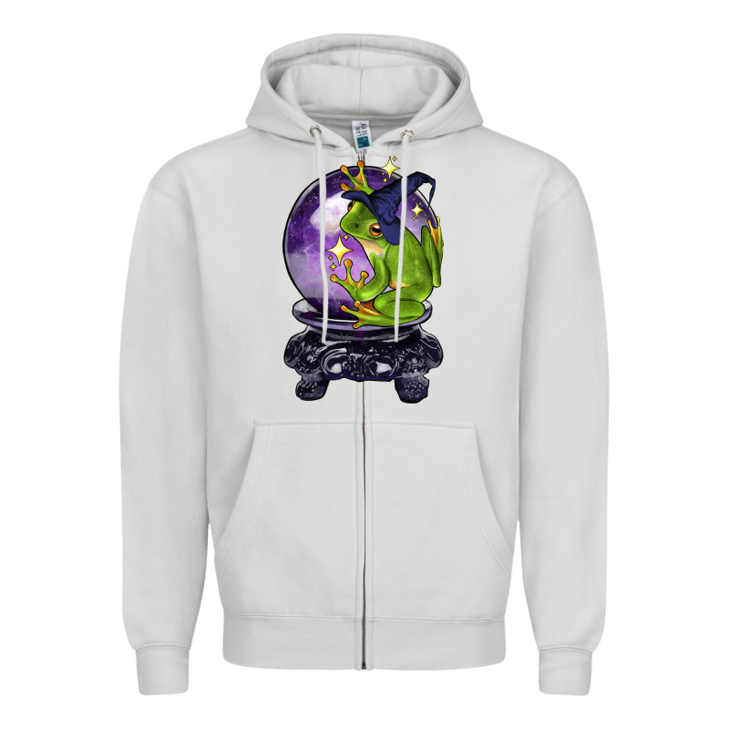 Halloween Frog With Crystal Ball Zipper Hoodie by LillyAllenDesigns | Teevron