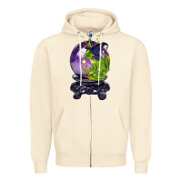 Sandshell Halloween Frog With Crystal Ball Zipper Hoodie - LillyAllenDesigns