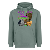 Sage Never Trust The Living Heavyweight Hoodie - texasbilliewilder
