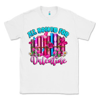 White All Booked For Valentines Classic Tee - CowhideDigitalArt