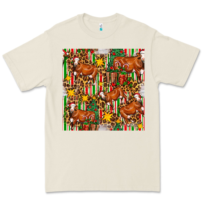 Christmas Leopard Cow With Gift Boxes Premium Tee by FaDigitalArtStudio | Teevron
