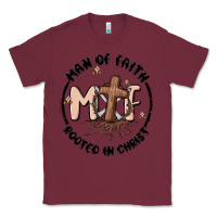Burgundy man of faith Classic Tee - MaliasSmallBusiness