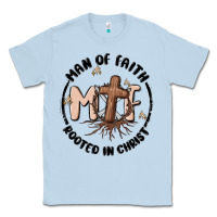 Dusty Blue man of faith Classic Tee - MaliasSmallBusiness
